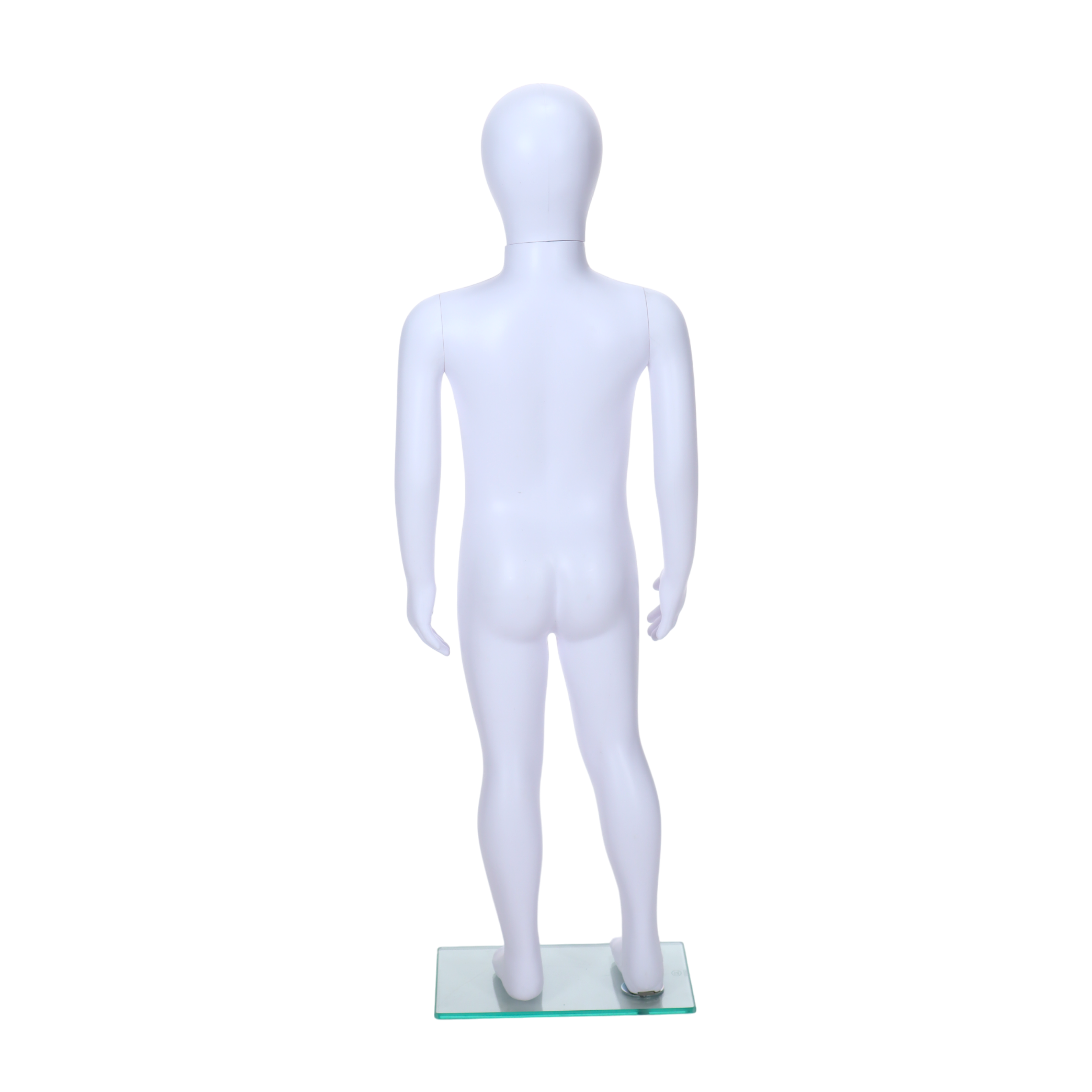 Matt White Unisex Child Egghead Mannequin in Standing Pose - 3 To 4 Years