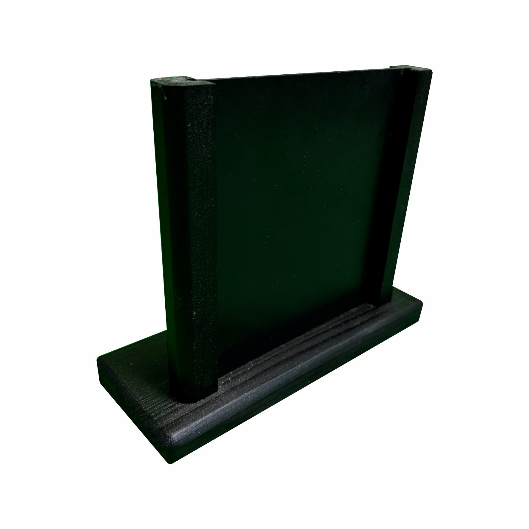 Pack of 5 Black Wooden Countertop Menu Holders with Chalkboard Panel