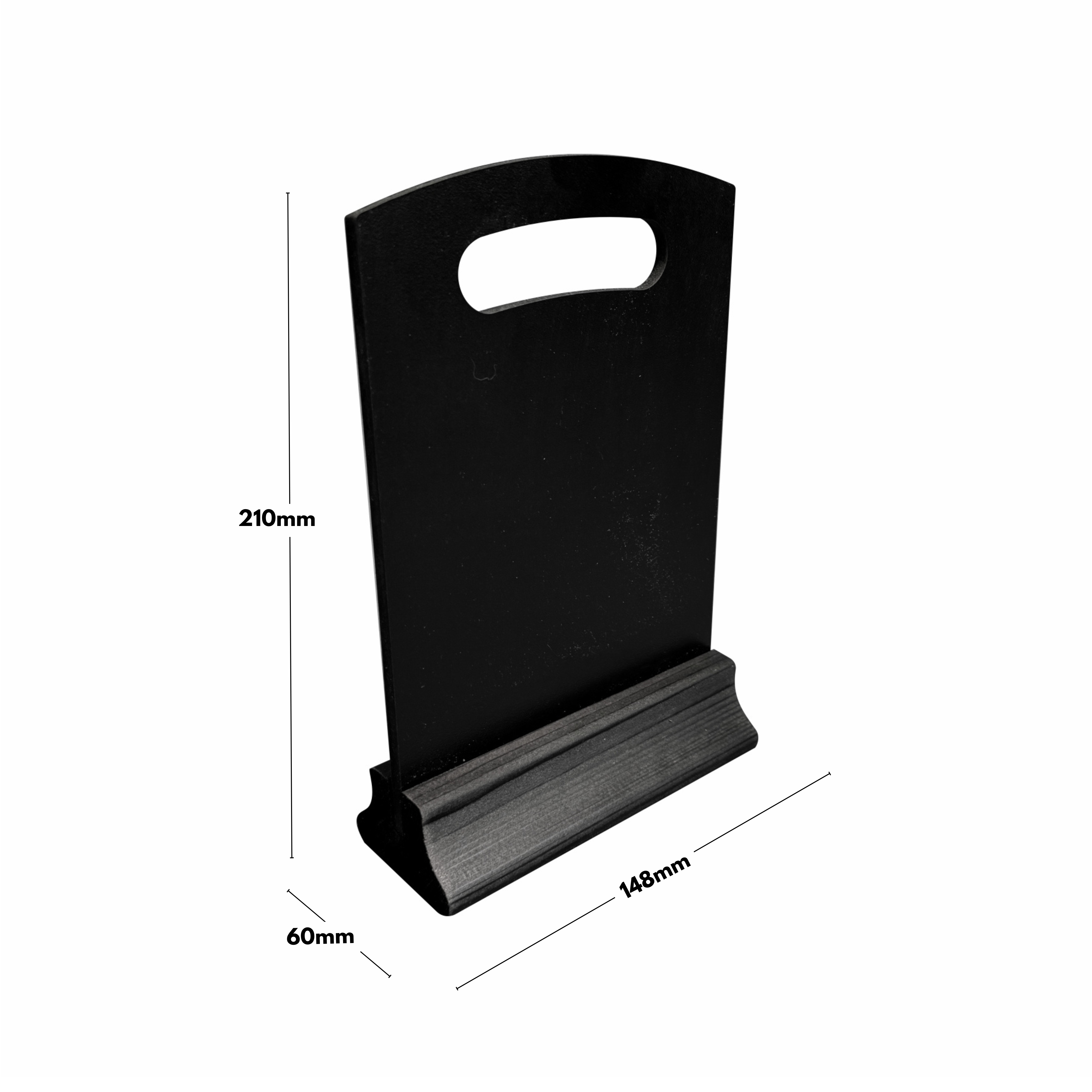 Pack of 5 Black Countertop A5 Chalkboards on Wooden Base