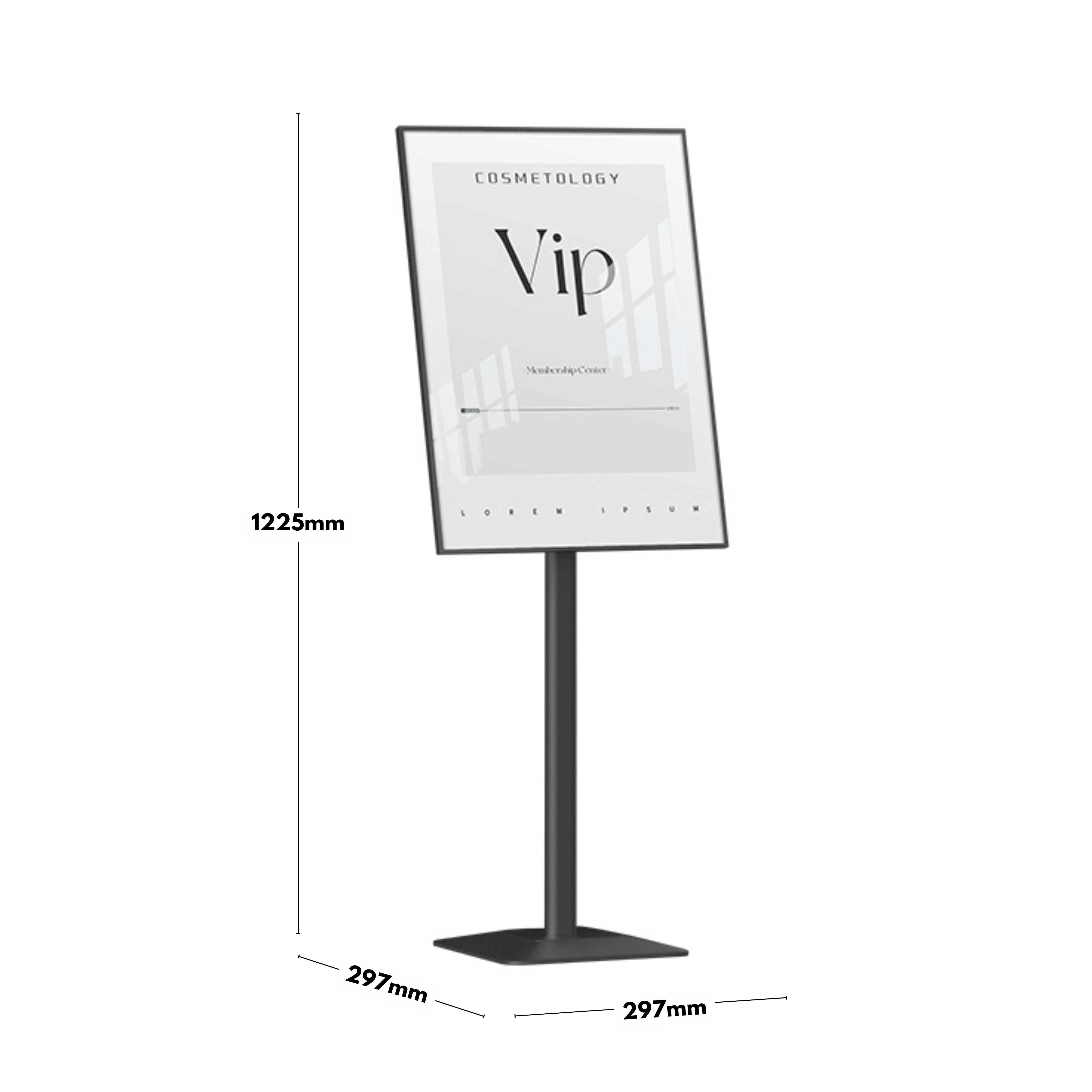 Black A3 Freestanding Adjustable Sign Display Stand