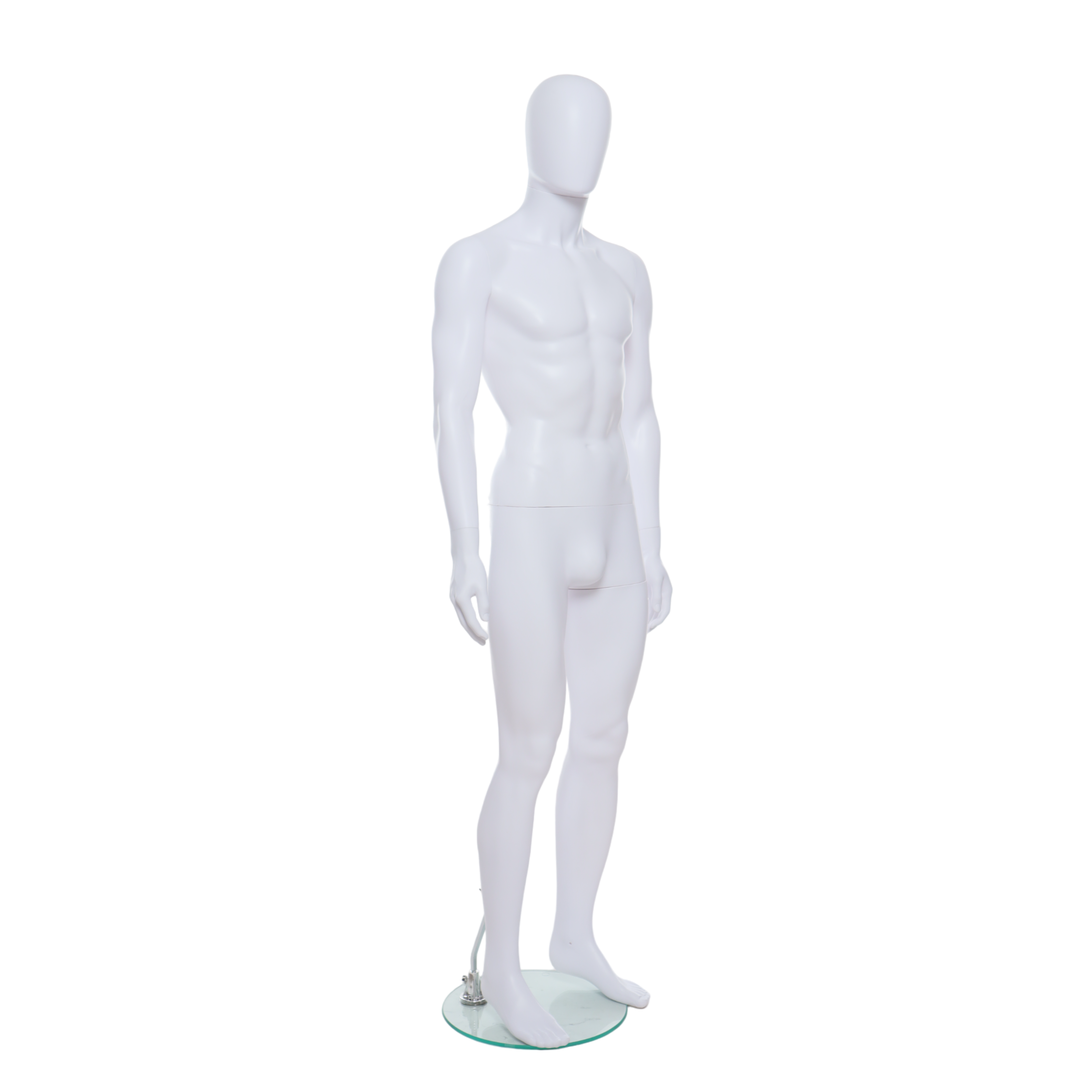 Matt White Egg Head Male Mannequin