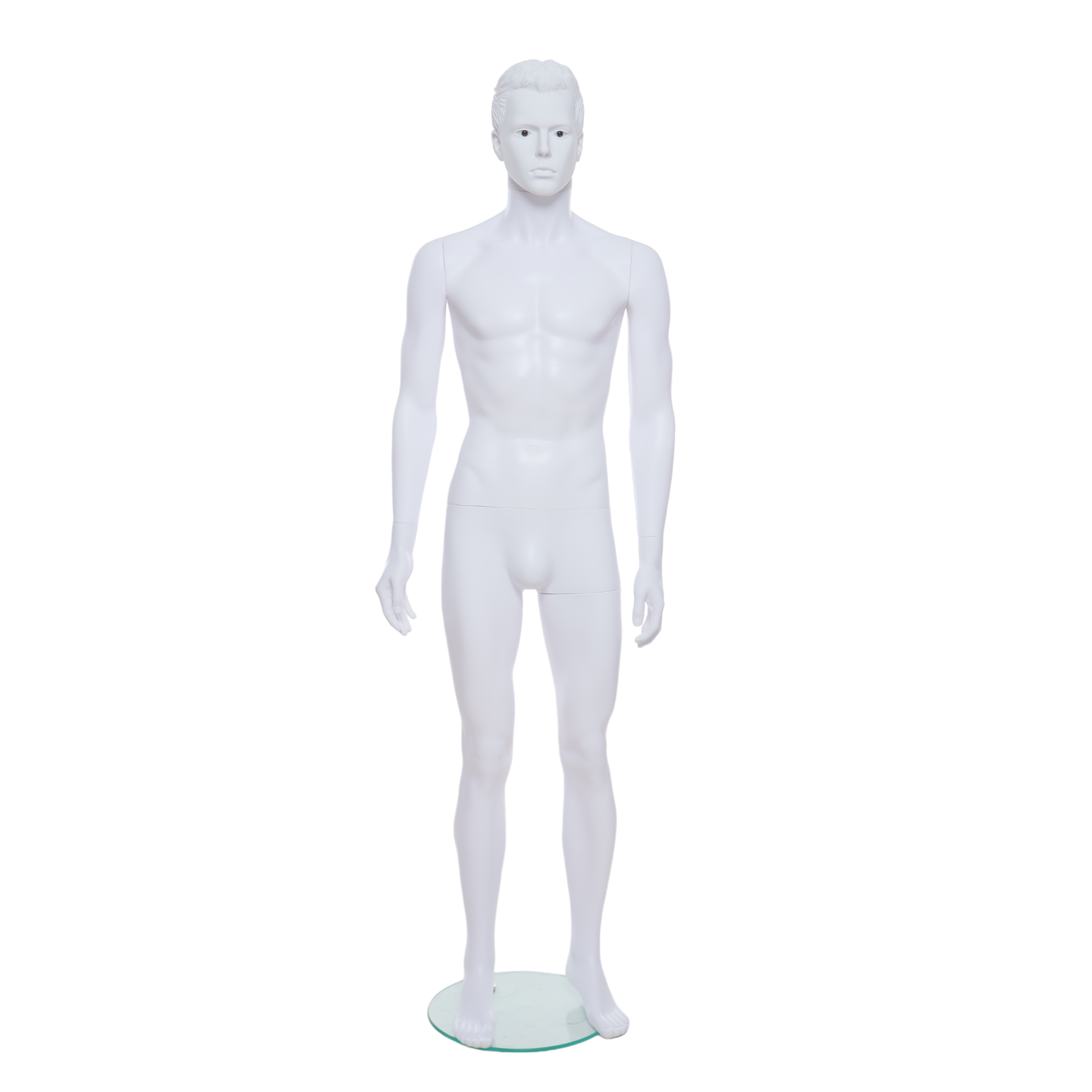 White Stylistic Male Mannequin - Upright