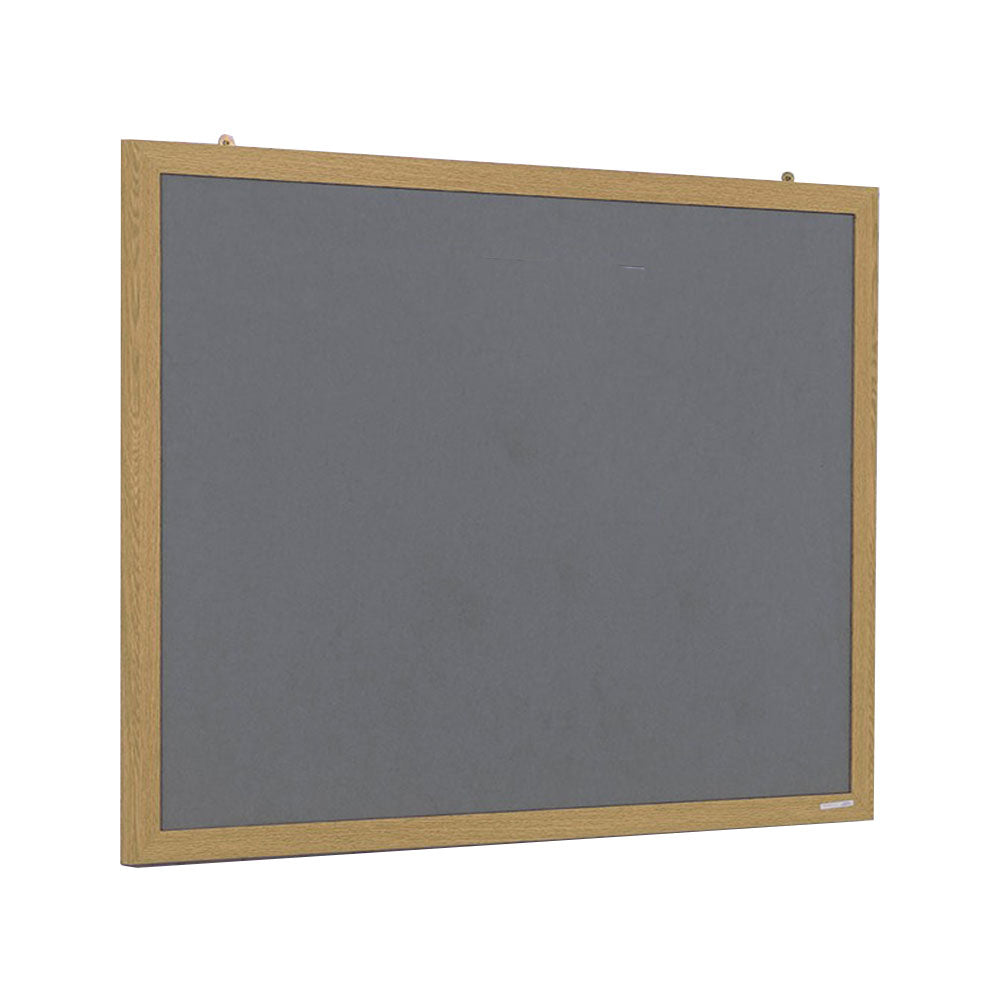 Eco-Friendly Grey Felt Noticeboard with Wood Effect Frame -  1500 x 1200mm