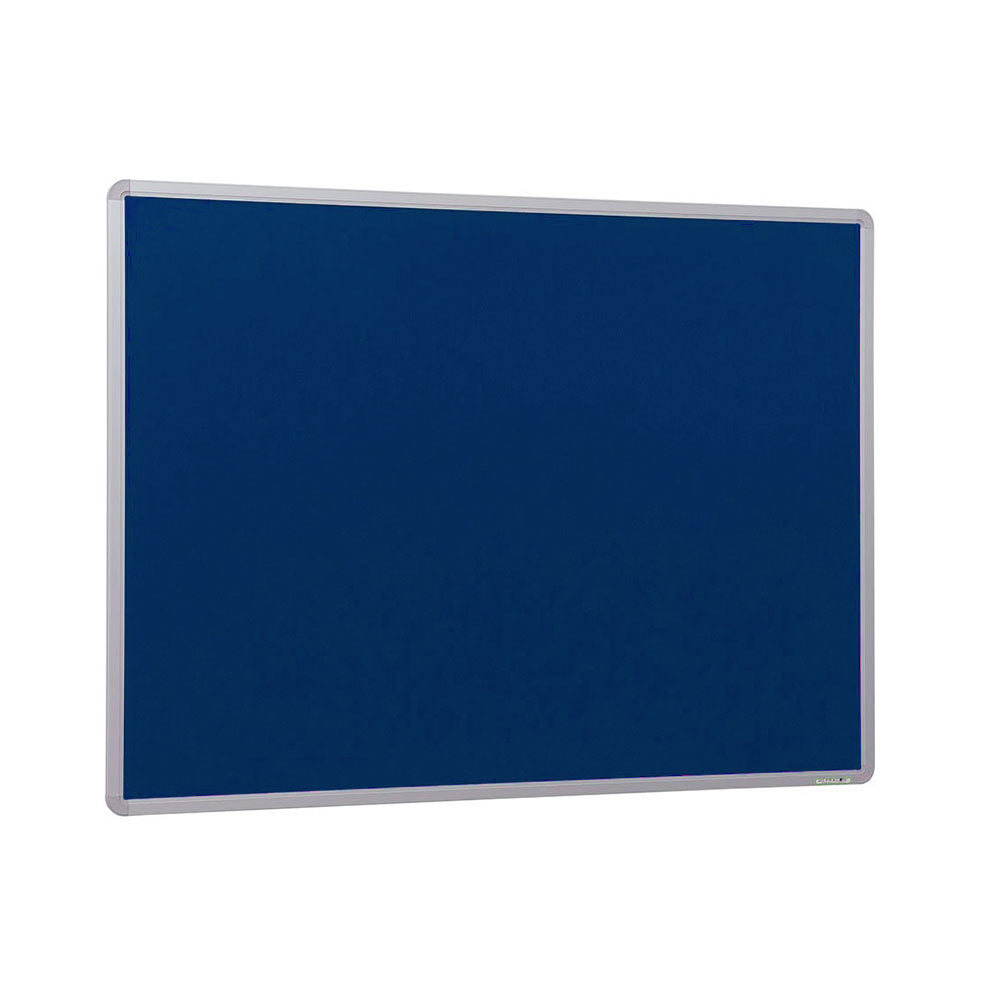 Fire Resistant Blue Felt Aluminium Framed Noticeboard - 1200 x 900mm