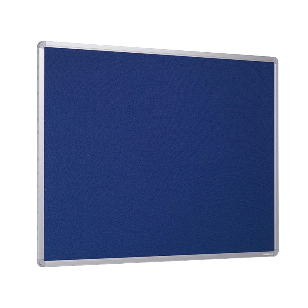 Fire Resistant Blue Felt Aluminium Framed Noticeboard - 1500 x 1200mm