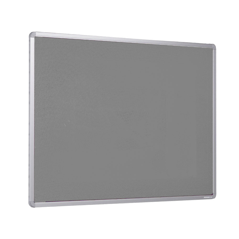 Fire Resistant Grey Felt Aluminium Framed Noticeboard - 1500 x 1200mm