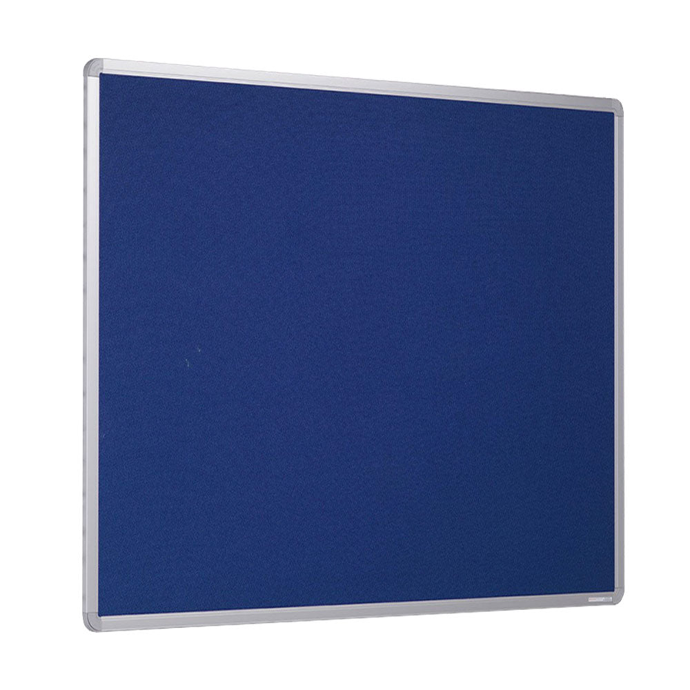 Fire Resistant Blue Felt Aluminium Framed Noticeboard - 1800 x 1200mm