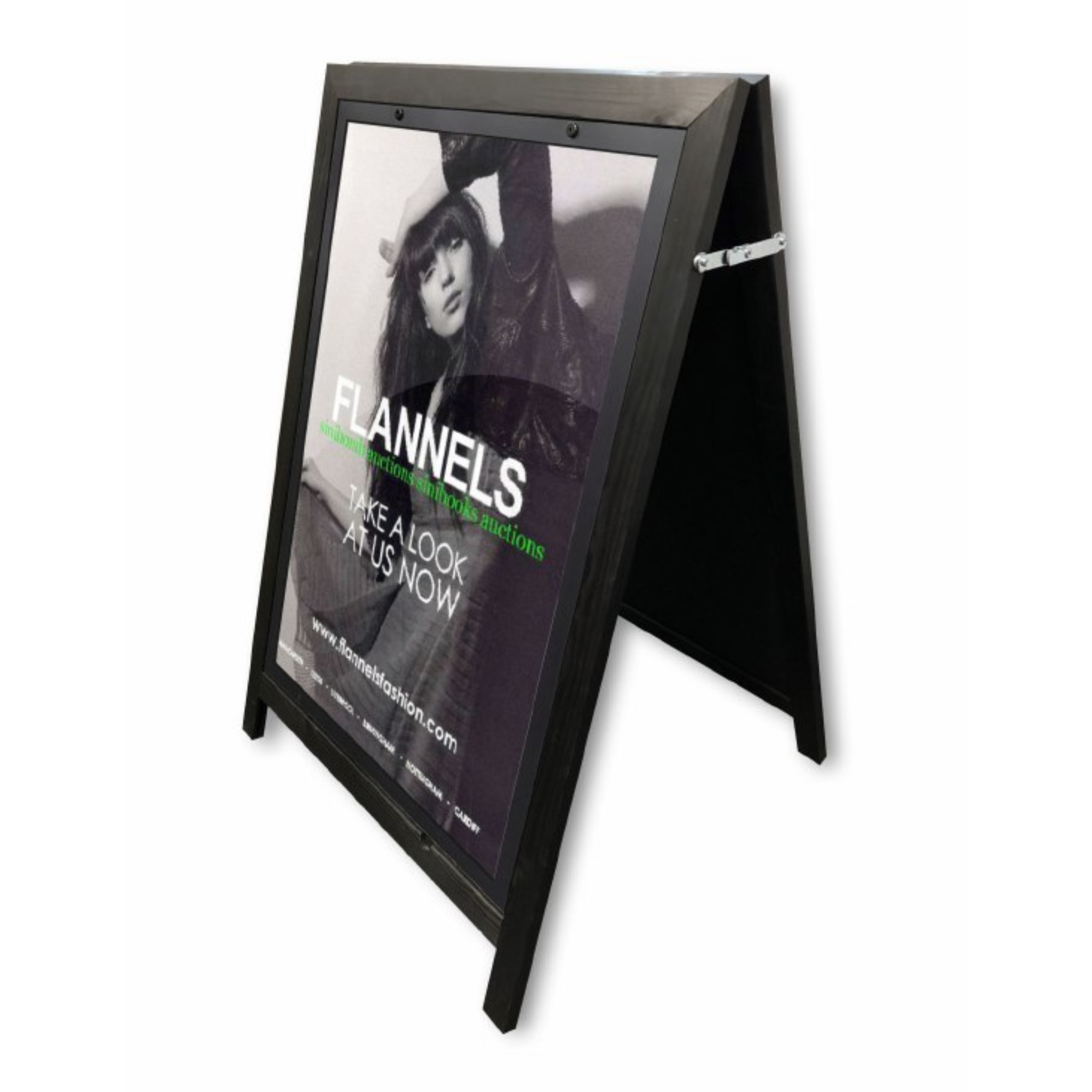 Black Wooden A1 Poster Holder A-Board Pavement Sign