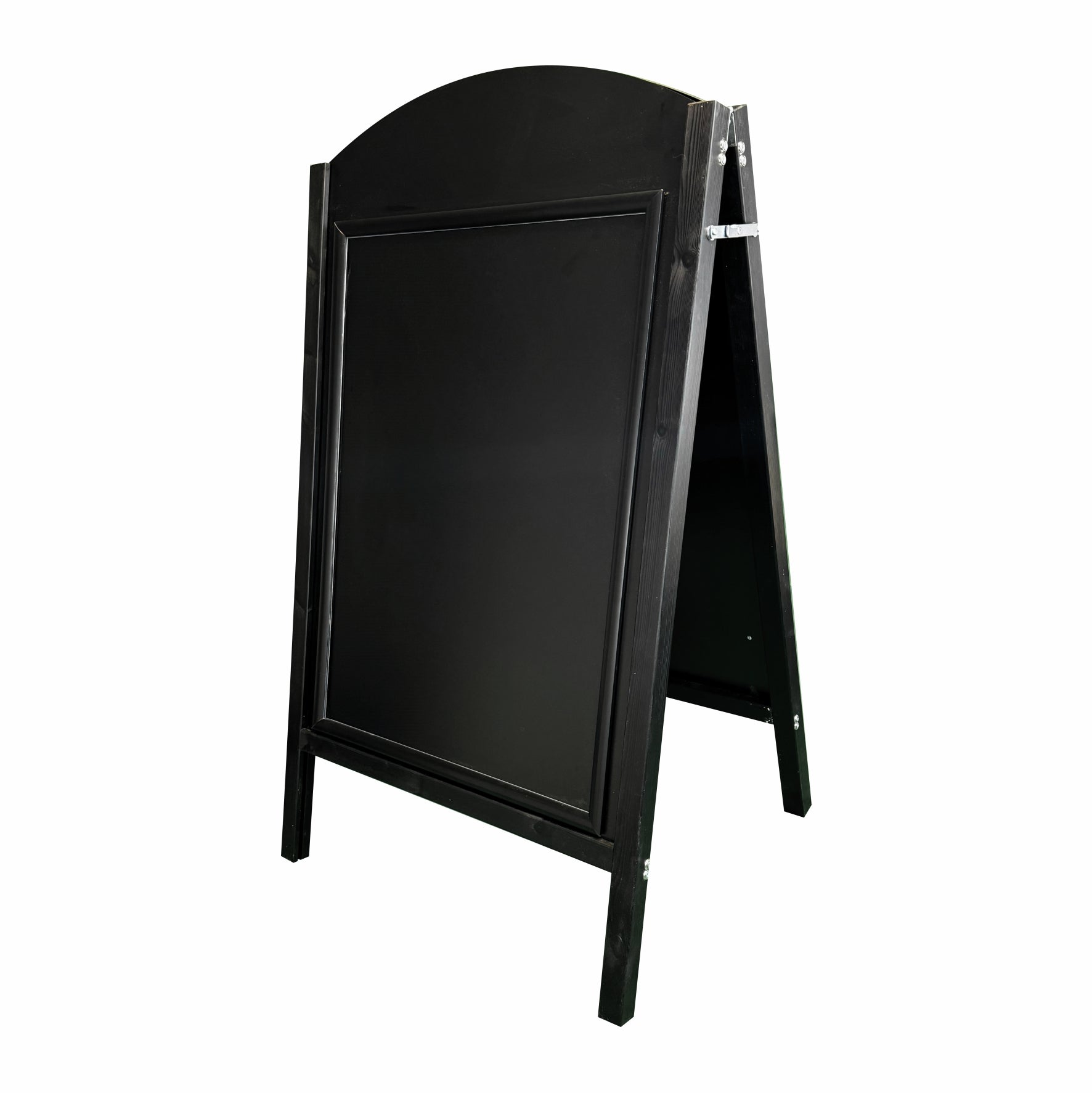 Black Curved Wooden A1 Chalkboard and Snap Frame A-Board Pavement Sign