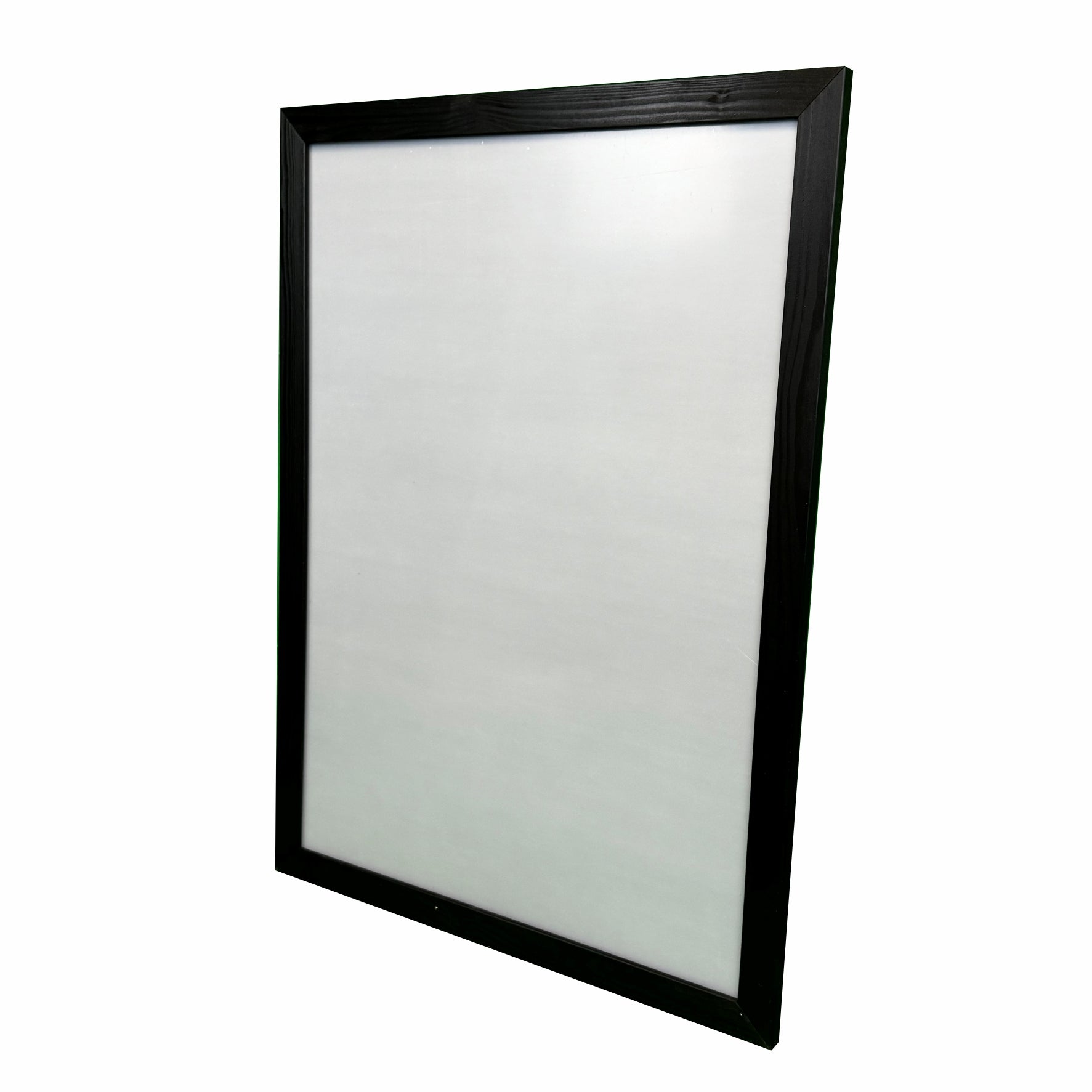 A high-quality black wooden slide-in poster frame, sized for A1 prints, offering a modern and elegant way to showcase artwork, advertisements, or promotional materials.
