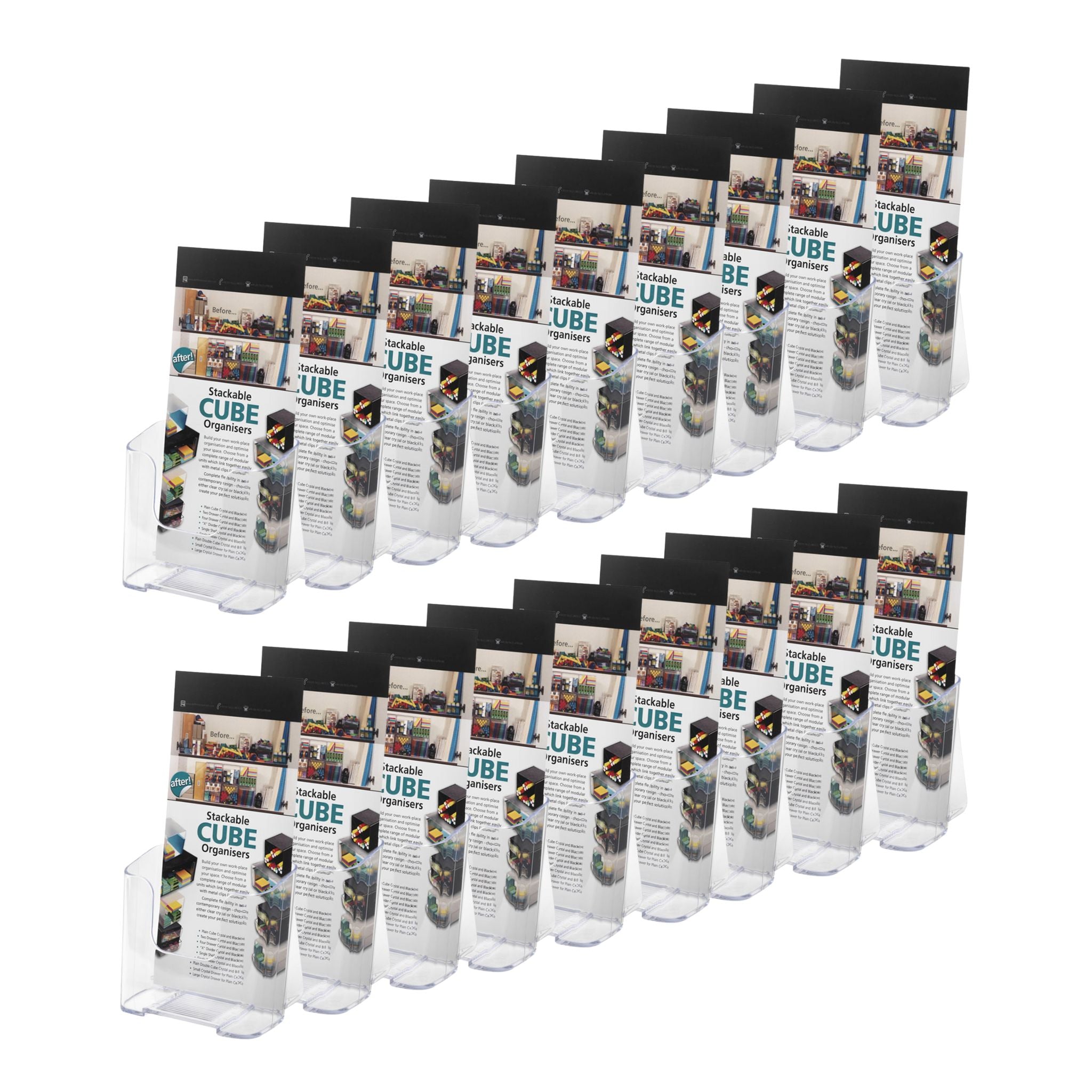 Pack of 18 DL Portrait Leaflet Holder - Counter Standing