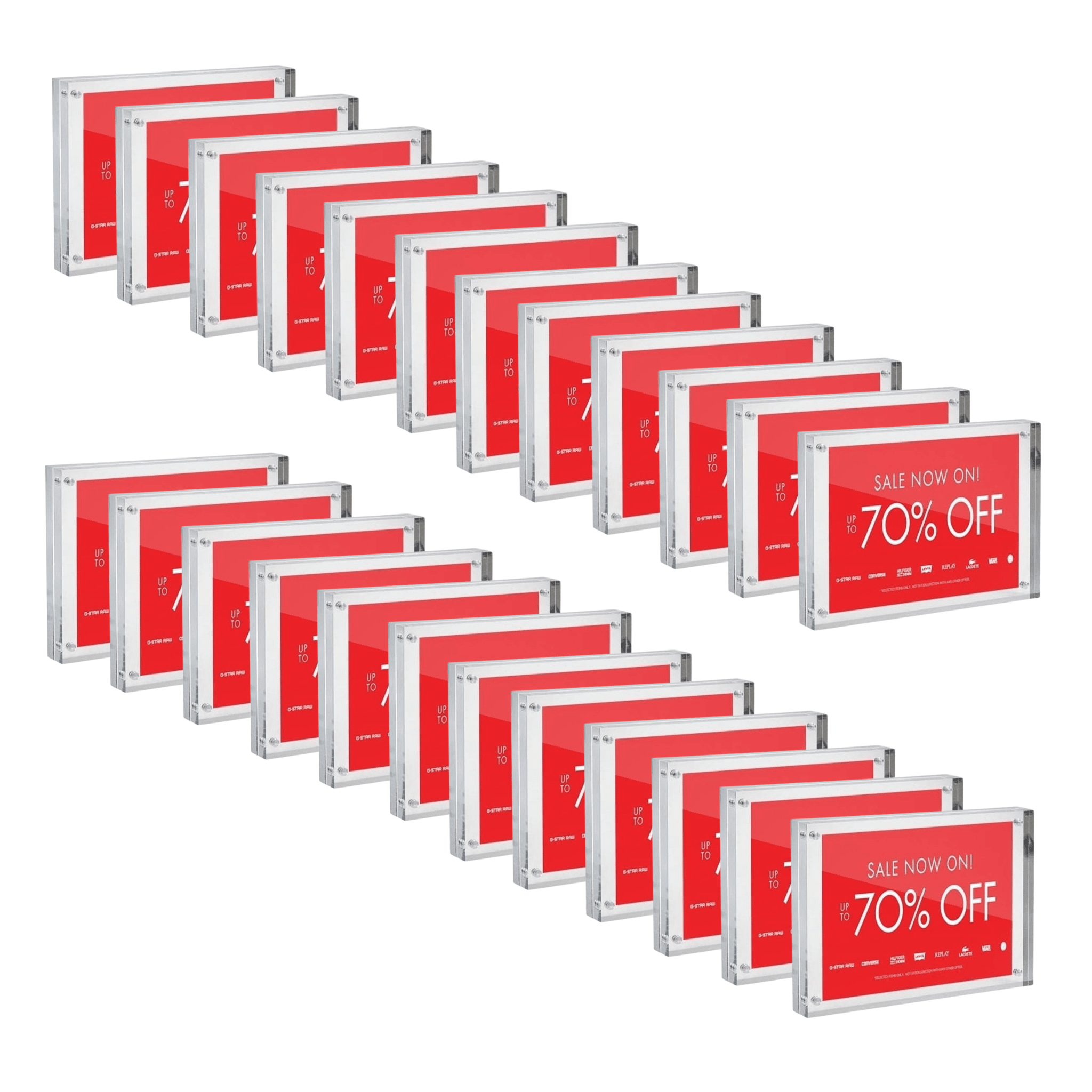 Pack of 24 Business Card Magnetic Acrylic Block - 15mm