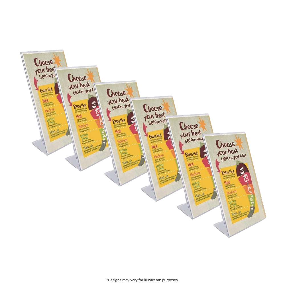 Pack of 6 Acrylic A3 Literature Holder - Portrait