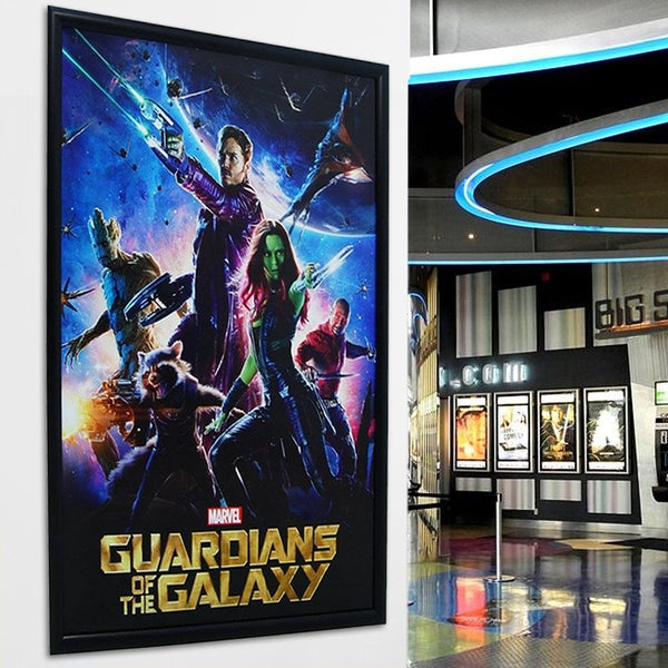 HKSIGN Movie Poster Frame 24X36 Inches Black Aluminum Snap LED