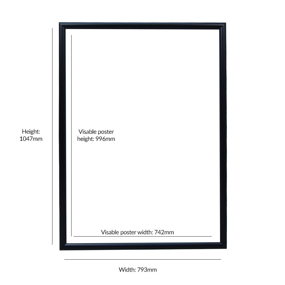 30 x 40 Frame | Black 30 x 40 Snap Frame – Displaysense